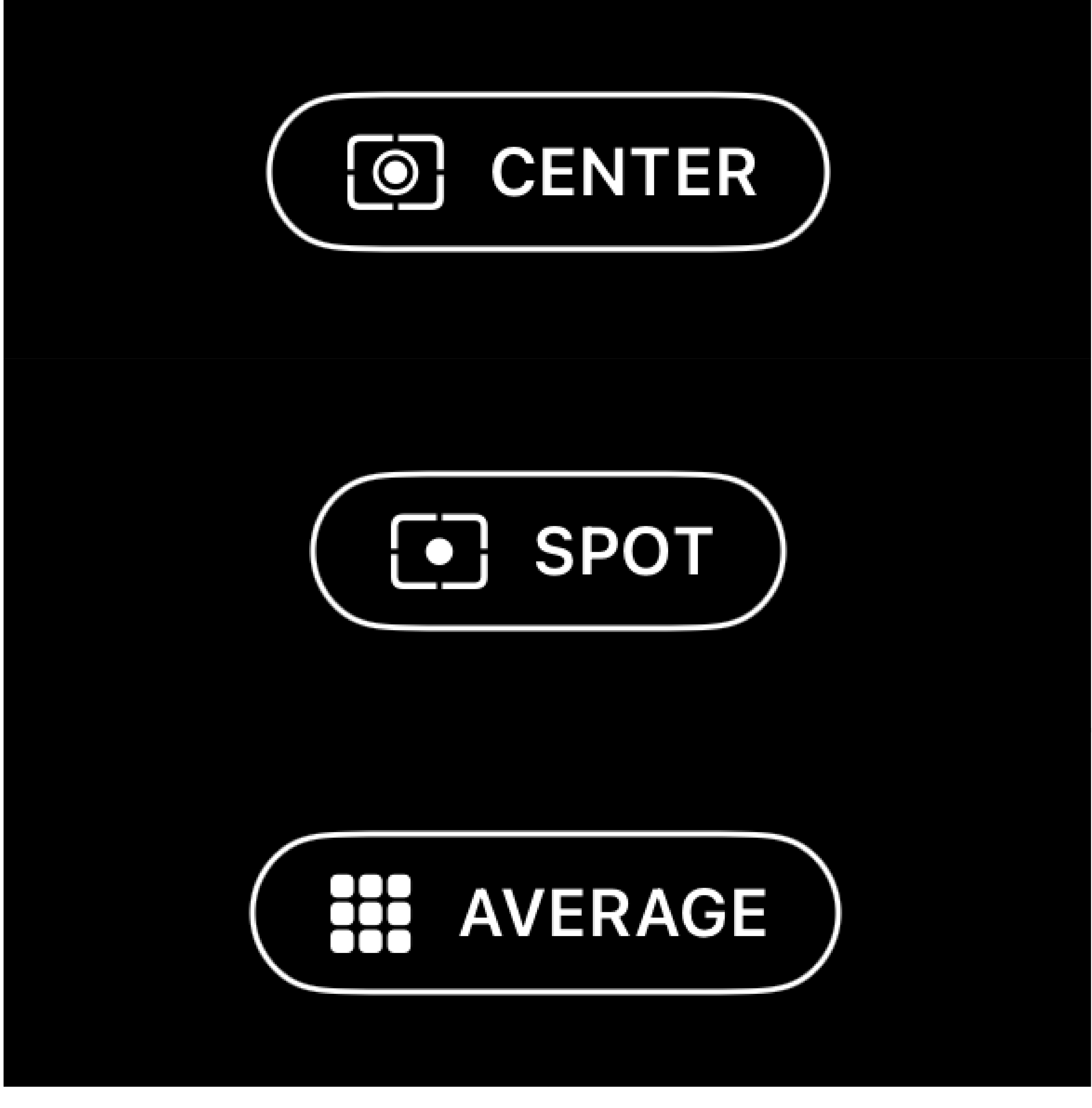 Three metering modes