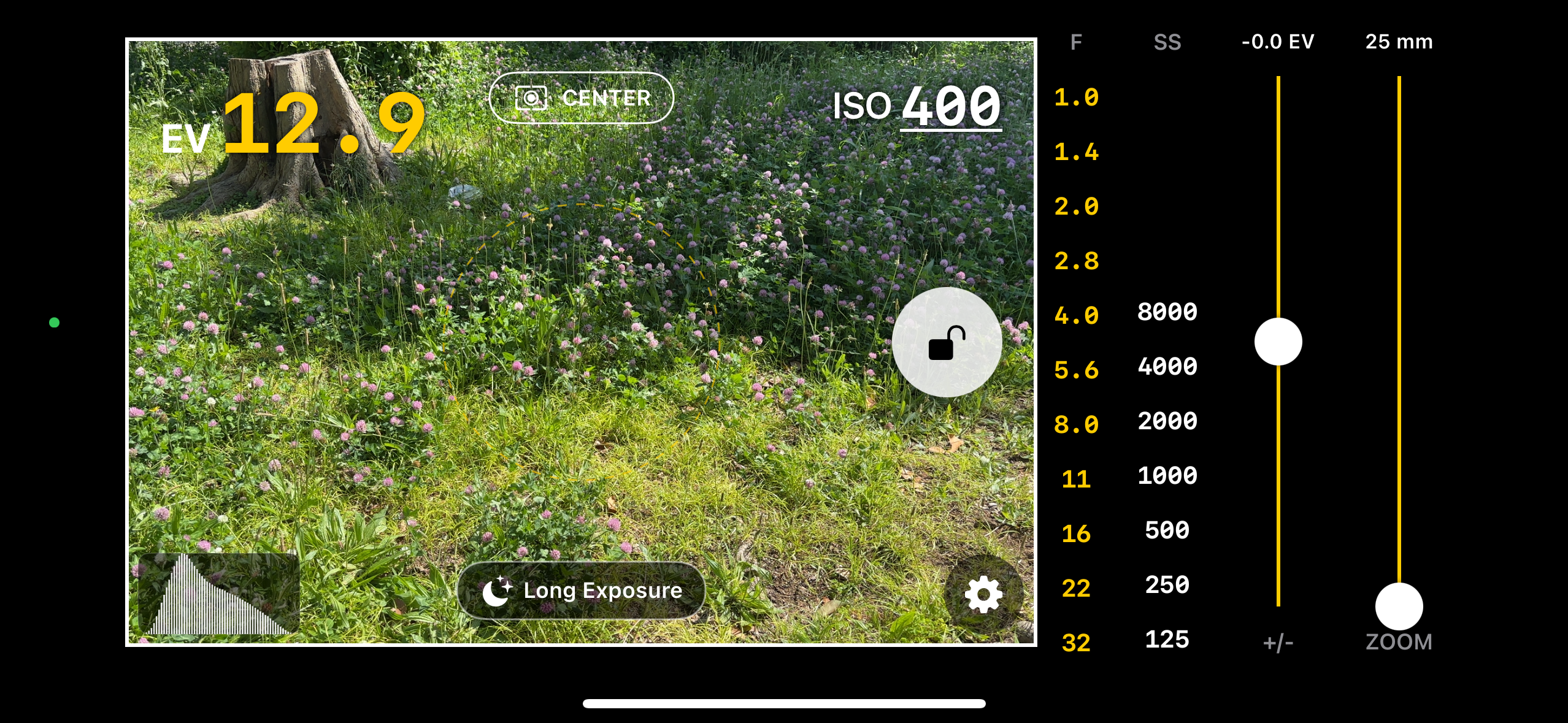 Exposir slide rule view